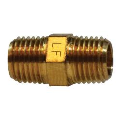 706122-04 - 1/4-in MPT Lead-Free Brass Hex Nipple, 1.12 in Length