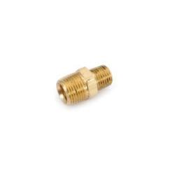 706123-0402 - Reducing Hex Nipple 1/4-in MPT x 1/8-in MPT, 1 inch Lead-Free Brass Fitting