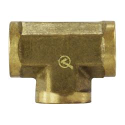 706201-04 - 1/4-in FIP Lead-Free Brass Pipe Tee with Three 1/4-in FIP Connections