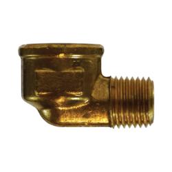 706228-0406 - 90° Reducing Street Elbow, 1/4 in FIP x 3/8 in MIP, Lead-Free Brass