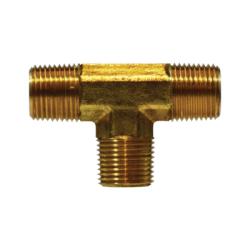 706232-04 - 1/4-in MPT Lead-Free Brass Pipe Tee with Three Connections