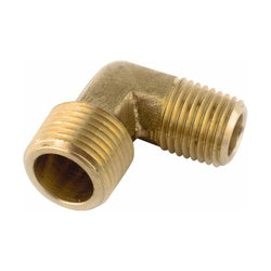 706235-0604 - 90-Degree Reducing Male Elbow, 3/8-in NPTF x 1/4-in NPTF, Lead-Free Brass