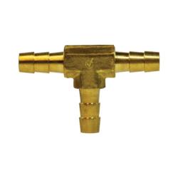 707024-04 - 1/4-in Hose Barbed Tee Fitting, Lead-Free Brass, 150 psi, -40 to 200 °F