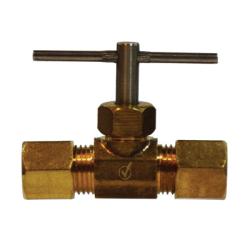 709106-04 - 1/4 in Lead-Free Brass Needle Valve with Compression Connection