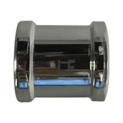 781103-08 - 1/2 in x 1/2 in Lead-Free Red Brass Coupling, Chrome-Plated Finish