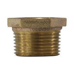 80110-1206 - Brass Hex Bushing, 3/4 in MPT x 3/8 in FPT Connection