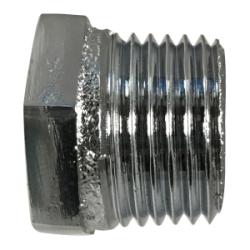 81110-1608 - Brass Hex Bushing Fitting, 1 in MPT x 1/2 in FPT, Chrome-Plated