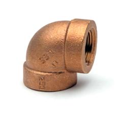82105-1612 - 90° Bronze Reducing Elbow, 1 in FPT x 3/4 in FPT Fitting