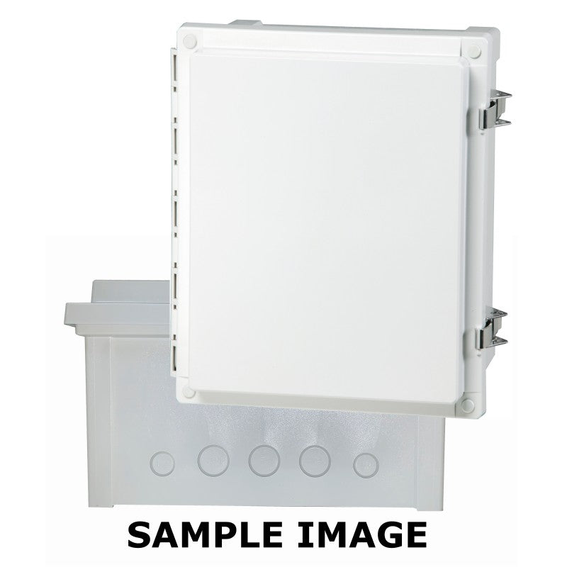 ARK12106CHSSL 12 x 10 x 6 Inch PC Enclosure with Knock-Out Base, Hinged Opaque Cover with Stainless Steel Latches