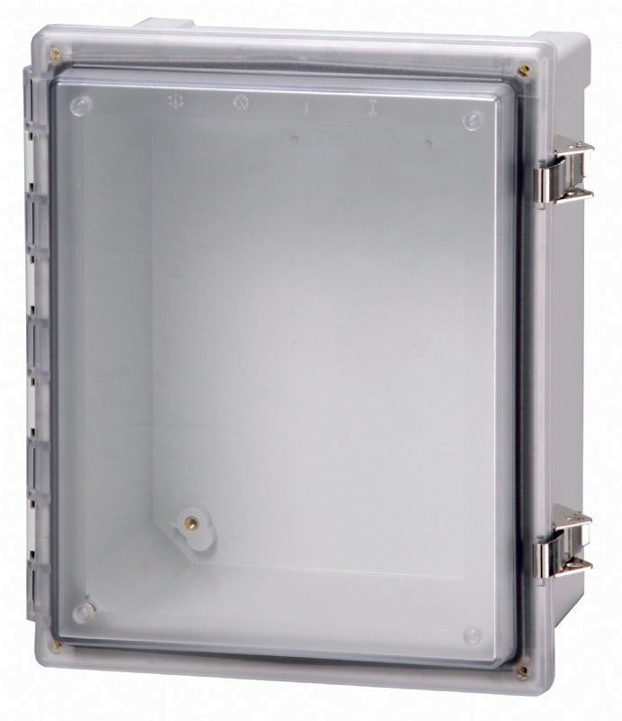 AR14127CHSST 14 x 12 x 7 Inch PC Enclosure, Hinged Transparent screw cover w/S.S. Quick release latch