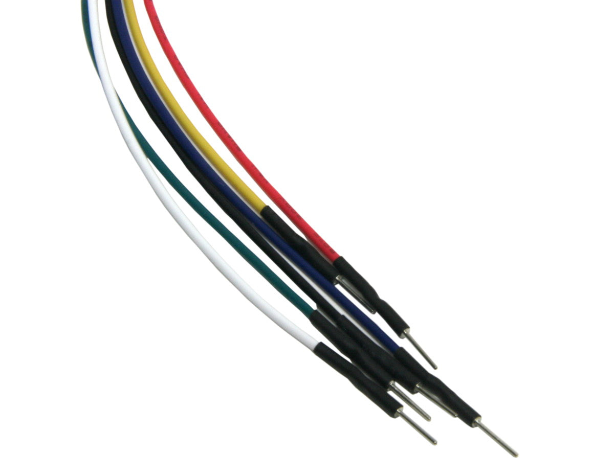 CA-M-20 20cm Alligator Clips to BreadBoard Pin - Six-Pack