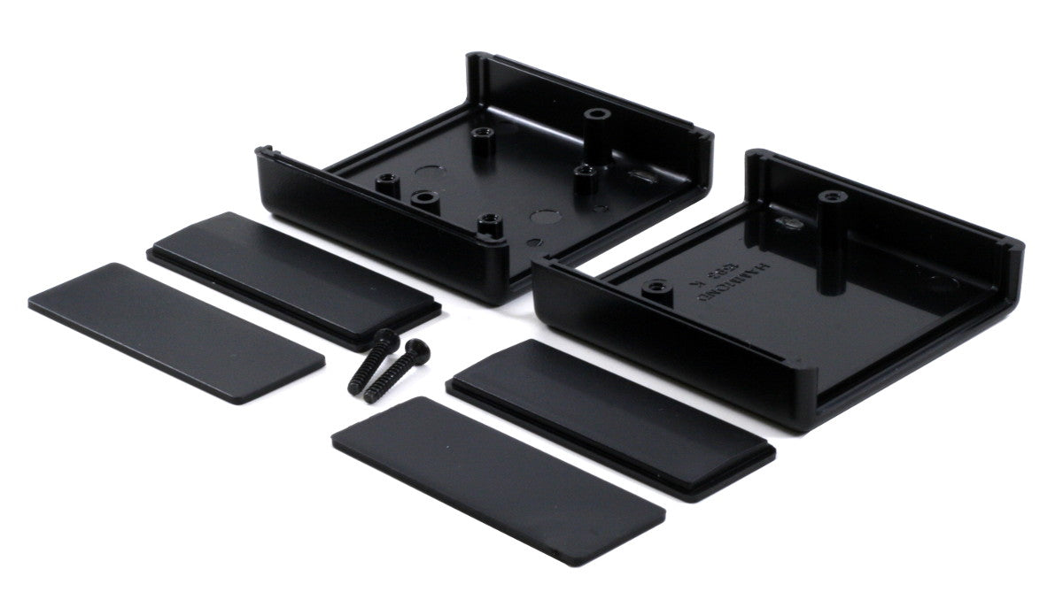 KIT-1593K-BK Hammond Black Plastic Enclosure with 2-hole PCB
