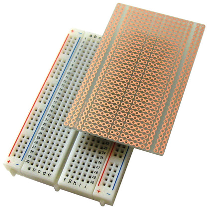 KIT-BB400+SB400 BreadBoard-400 Solderless and Solderable PCB BreadBoards