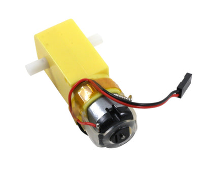 M1W2 DC Motor with wired power connector and two grippy wheels