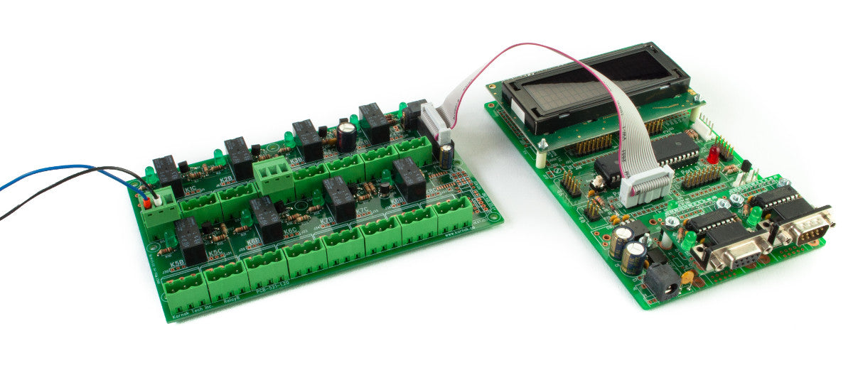 PCB-RELAY8 Octal Relay Board with Terminal Blocks, Unpopulated 2 Sided PCB