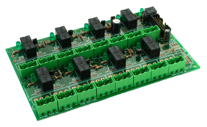 PCB-RELAY8 Octal Relay Board with Terminal Blocks, Unpopulated 2 Sided PCB