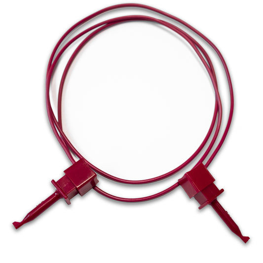 BU-1010-A-36-2 - 36" PVC Test Lead with Plunger Clips, 20AWG, Made in USA  (Pack of 12)
