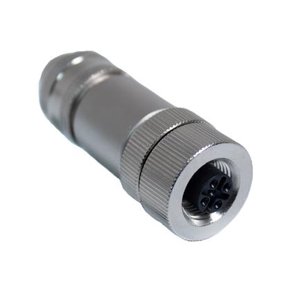 BU-12ZS34-PG7 - M12 4-Position Female Connector, IP67, 250V AC/DC  (Pack of 4)