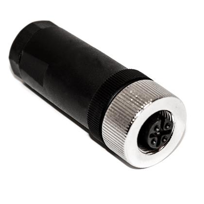 BU-12ZU04-PG7 - M12 A-Coded 4-Position Female Connector, IP67 Rated  (Pack of 8)