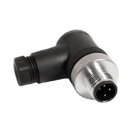 BU-12ZU21-PG9 - Right Angle M12 Connector 3-Position, 18-22 AWG  (Pack of 8)