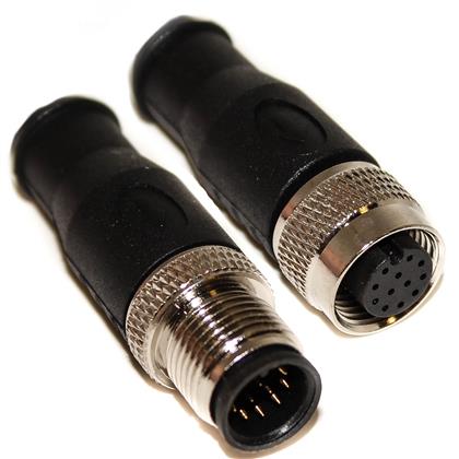 BU-1404940 - 5M M12 12-Position Shielded Cable with Screw-Lock  (Pack of 2)