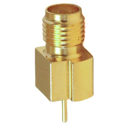 BU-1420721881 - Brass Edge Mount SMA Connector with Gold Plated Finish  (Pack of 31)