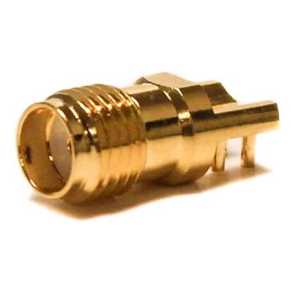 BU-1420761881 - 50 Ohm SMA Jack Connector, Brass & Gold Plated  (Pack of 20)