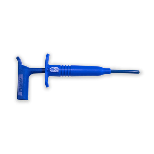 BU-20432-6 - 5.5" Blue Rubber Coated Wire Grabber for Banana Plugs  (Pack of 10)