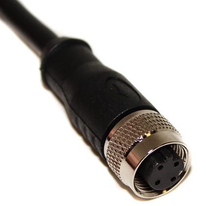 BU-21349300405010 - 1M Waterproof 22 AWG Cordset with M12 Connector  (Pack of 6)