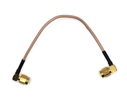BU-4150032006 - 6" Gold-Plated SMA Right Angle Male Coaxial Cable Assembly  (Pack of 11)