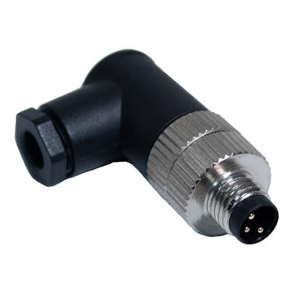 BU-8ZU05 - IP67 M8 Right Angle Connector, 3-Position Male, Nylon 66  (Pack of 7)