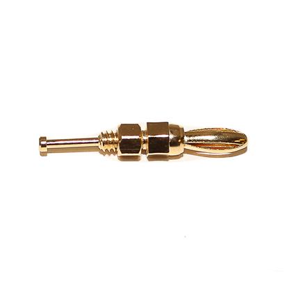 BU-P3276 - Compact 3mm Gold-Plated Banana Plug with Threaded Stud  (Pack of 7)