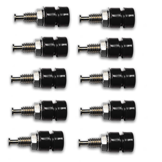 BU-P3542-0 - Set of 10 Insulated Pin Tip Jacks, 0.25" Panel Mount  (Pack of 4)