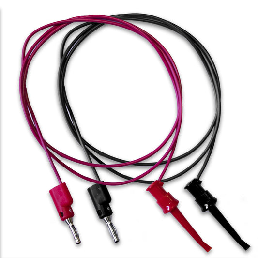 BU-P3782-36-02 - 36" Stackable Banana Plug Test Lead with Mini Plunger Clip  (Pack of 9)