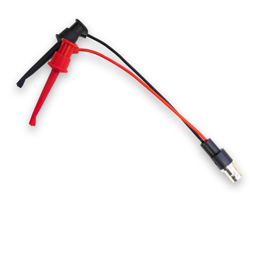 BU-P3788 - RoHS Compliant BNC (F) to Plunger Clip, 20 AWG, Red/Black  (Pack of 10)