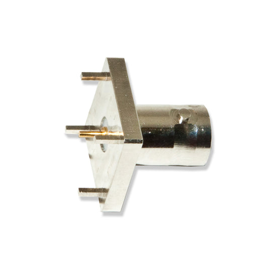 BU-P4578 - Female BNC Connector PCB Mount, Brass Nickel-Plated Housing  (Pack of 24)