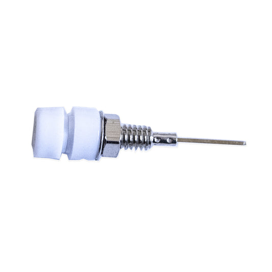 BU-P4773-9 - Right Angle White Pin Tip Connector with Wire  (Pack of 30)