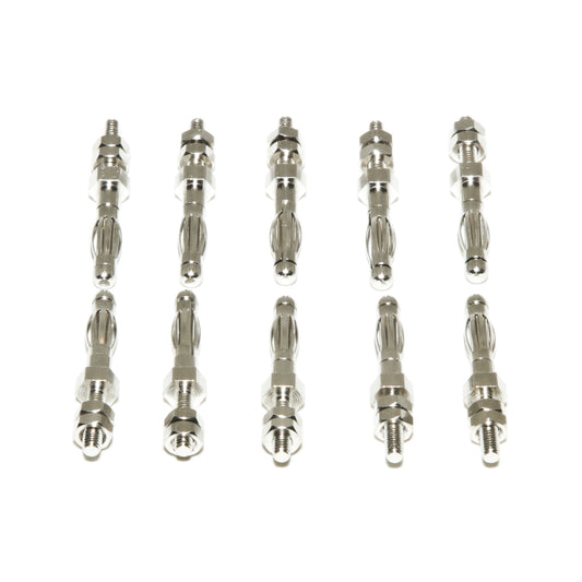 BU-P72918 - Pack of 10 - 4mm Banana Plugs with M3 Stud  (Pack of 10)