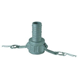 CGC-100-A1S - 1 in x 1 in Aluminum Cam and Groove Coupler with Stainless Steel Handle