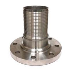 CNFL-600CR-SS316 - 6 in Flanged & 6 in Hose Barbed 316 SS Crimplok Combination Nipple