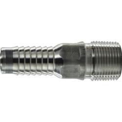 CNT-100-A - 1 in Hose Barbed & 1 in Male Pipe Thread Aluminum Combination King Nipple