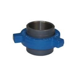 HAM200-100-SET - 1 in MNPT x 1 in FNPT Steel Hammer Union, 2000 psi CWP, Gray with Blue Nut