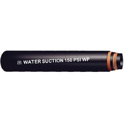 WSB-300 - 3 in x 100 ft Black Rubber Water Suction Hose, 150 psi Pressure Rating