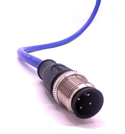 C4A81M005 - 5M Silicone Insulated Blue-Flex M12 Cordset, 4-Pin Connector  (Pack of 5)