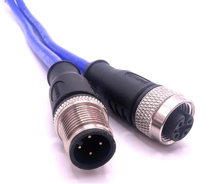 C4AC81M010 - 10M Mueller Blue-Flex 4-Pin Cordset with Silicone Insulation  (Pack of 3)
