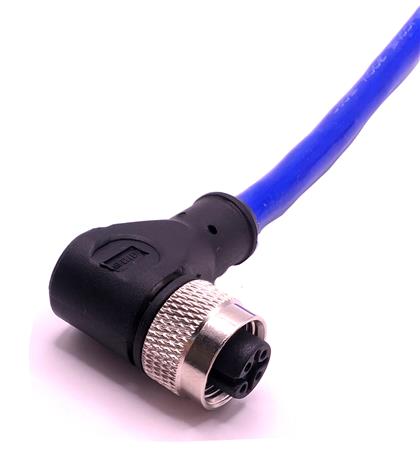 C4D81M005 - 5M Mueller M12 4-Pin Silicone Cordset, Right Angle  (Pack of 5)