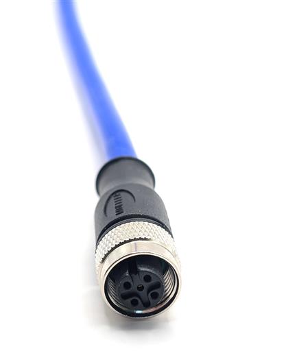 C5C82M010 - Durable 5-Pin M12 Cordset, 10M Silicone Insulated Flexible Design  (Pack of 3)