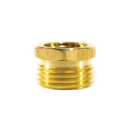 18AS-12D - 3/4 in Male Garden Hose to 1/2 in Female NPTF Brass Rigid Adapter