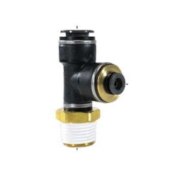271PPSCDOT-84D - 1/2-in Push-to-Connect, 1/2-in Male NPT, 1/4-in Push-to-Connect Brass Reducing Tee
