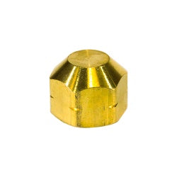 108A-D - 1/2-in Female NPTF Brass Pipe Cap, 0.78-in Length, 0.93-in Hex Size, 1200 psi Rating